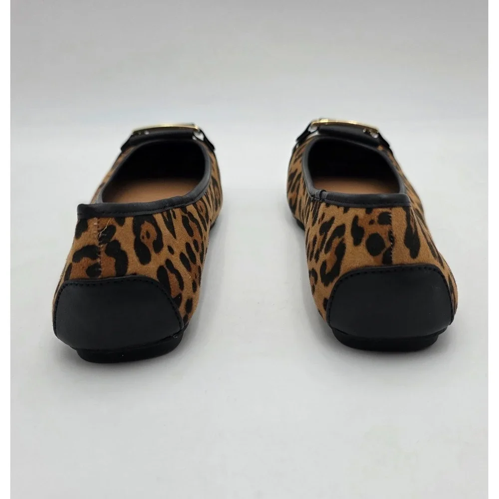 Christian Siriano for Payless Size 8 Ballet Slipper Flats Leopard Print W Buckle
